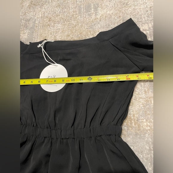 NWT Princess Polly Off The Shoulder Playsuit Bell Sleeve Romper Black Sz 6 - Picture 9 of 12
